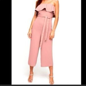 Aritzia Babaton flutter pink jumpsuit